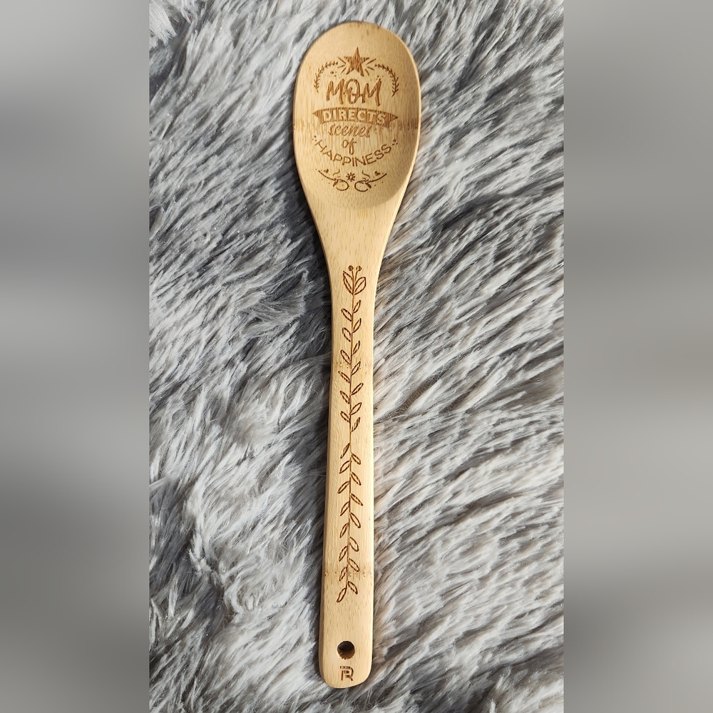 Mom Engraved Wooden Spoon